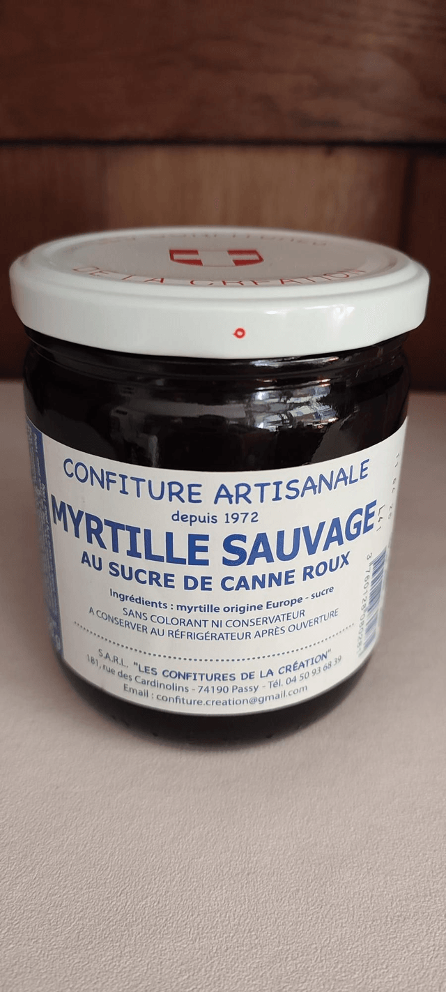 Confiture myrtille sauvage 