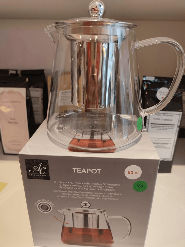 Théière vers inox 80 cl triangle
