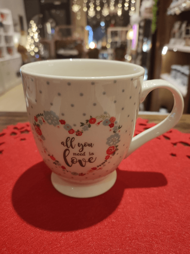 Mug coeur fleurs 