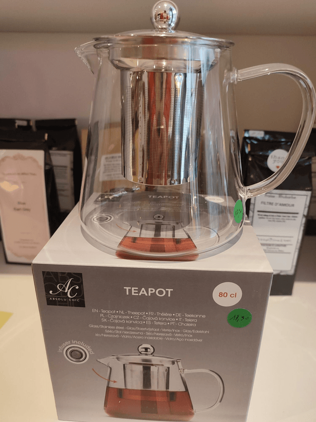 Théière vers inox 80 cl triangle